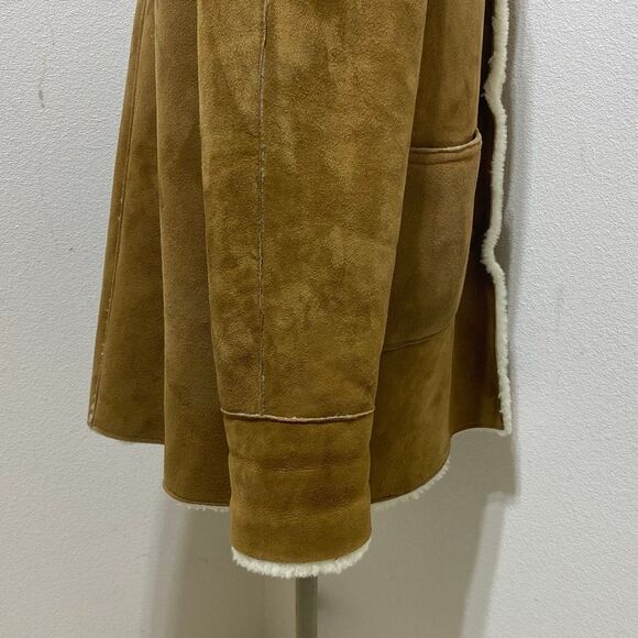 Vintage Owen Barry Tan Shearling
Jacket Coat Women’s Size Large - Picture 5 of 12